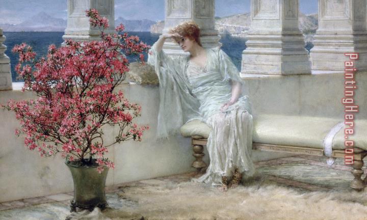 Sir Lawrence Alma-Tadema Her eyes are with her thoughts and they are far away